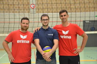 Sie sind der neue Trainer-/Coaching-Stab des NLB-Teams von Smash 05: Mike Fehlmann (von links), Mario Juric und Lucian Jachowicz.