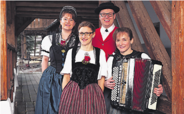 Im Gipf-Oberfricker Konzert tritt das Jodelterzett Seetal auf. Foto: zVg