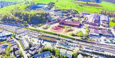 Bahnhof Frick: Frick und Gipf-Oberfrick erarbeiten gemeinsam ein Zielbild für die Weiterentwicklung. Foto: Archiv NFZ